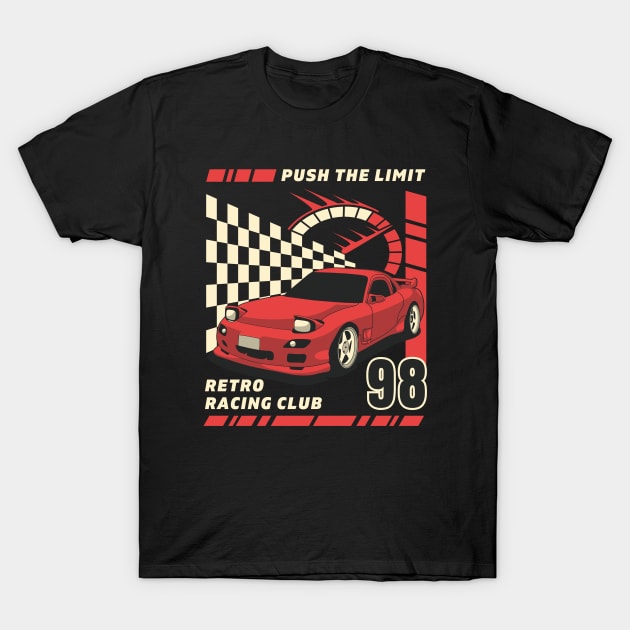 Retro Street Racing Club T-Shirt by Tip Top Tee's